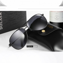 Dolaer Sunglasses, black frame black gray piece, s